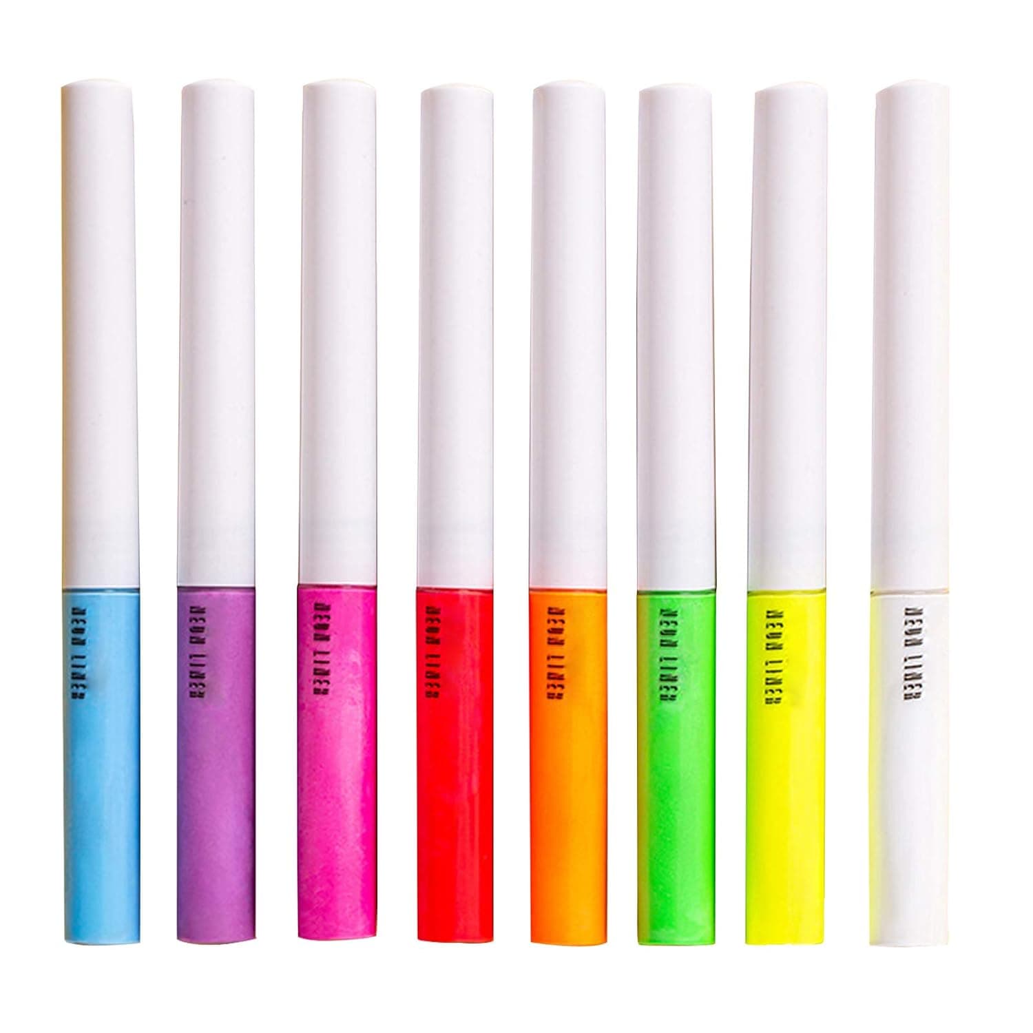 COOSA Matte Colorful Liquid Eyeliner Set, 8 Colors Luminous Neon Eyeliner Long Lasting Waterproof UV Glow Eyeliner Eyeshadow Set Fluorescent Eye Face Body Paint