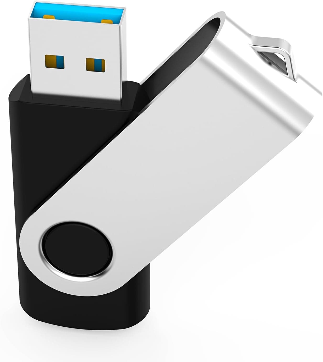 JUANWE 64GB USB Flash Drive USB 3.0 Thumb Drive Jump Drive Pen Drive Memory Stick Swivel Design - Black