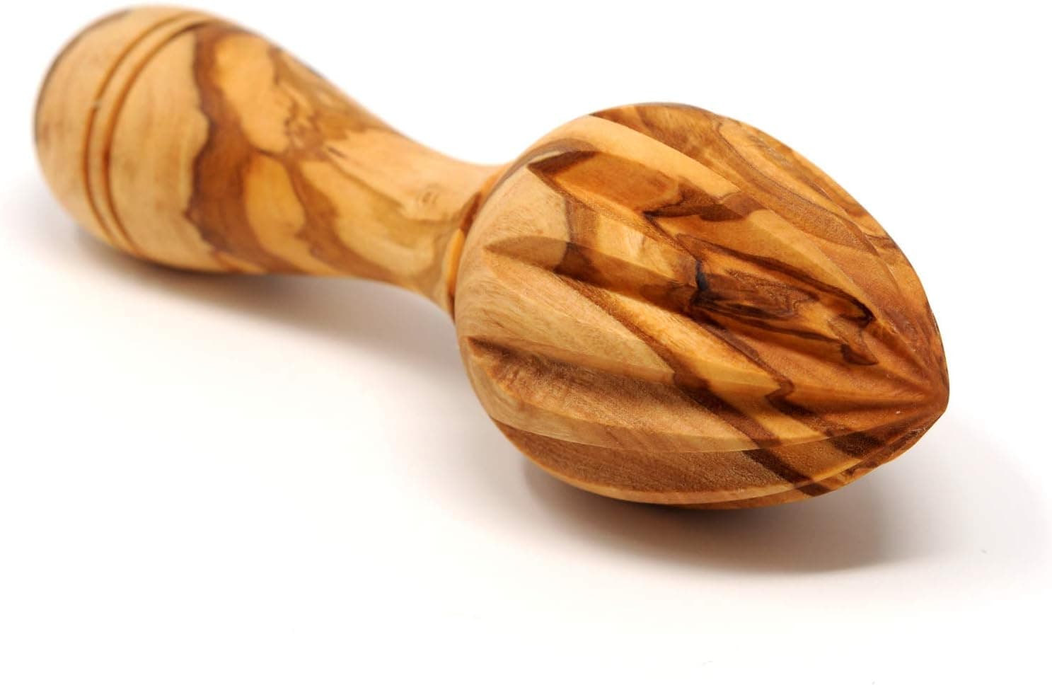 BeldiNest Citrus Juicer Olive Wood Run Lemon Reamer, Handmade Wooden Lime Squeezer