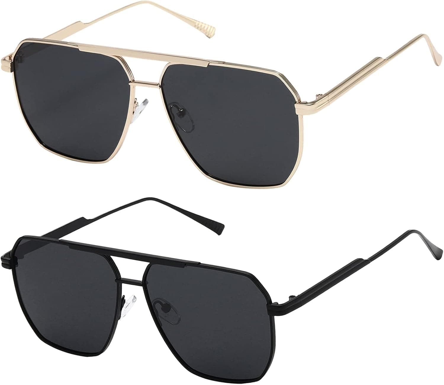 kimorn Polarized Sunglasses Womens Men Retro Oversized Square Vintage Fashion Shades Classic Large Metal Sun Glasses K1221