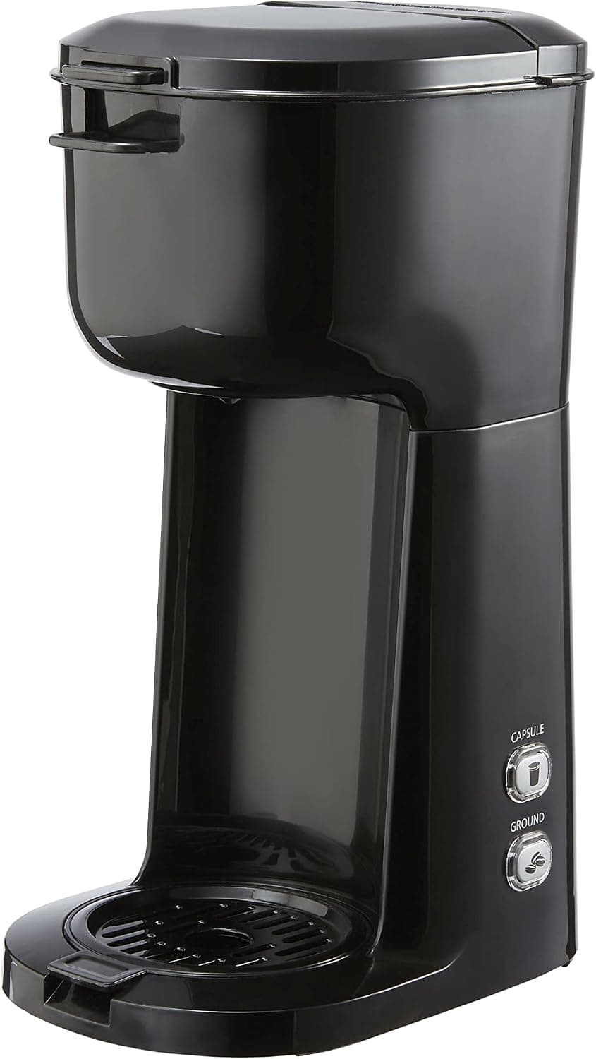 Nulwusk Single Serve Dual Brew Coffee, Single Serve Coffee Maker, One-Touch Button Fast Brew & Auto Shut Off, Black