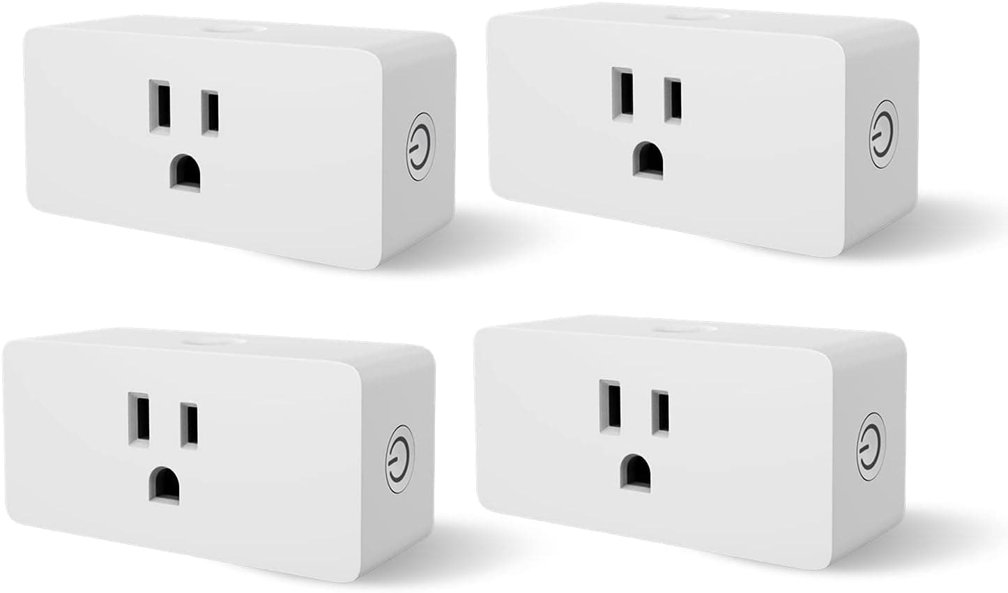 WBM Smart PG-07-4PK WiFi Socket, Voice and App Control Plug, White