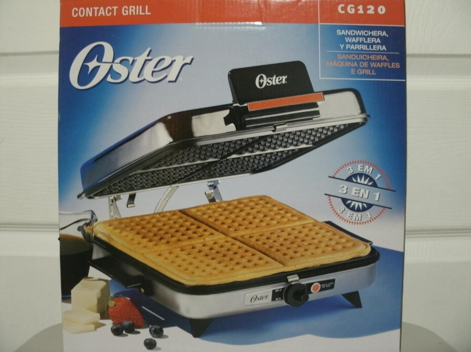 NEW Oster 3-in-1 Sandwich Maker, Waffle Maker and Cooking Grill Cg120