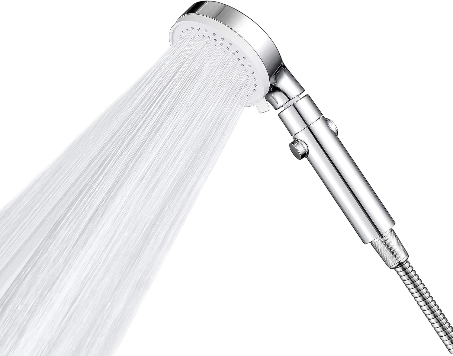 Musurjoy Shower Head & Adjustable High-Pressure Shower Heads with Handheld Spray 3 in 1 High-Pressure Showerhead Push-Button Flow Control