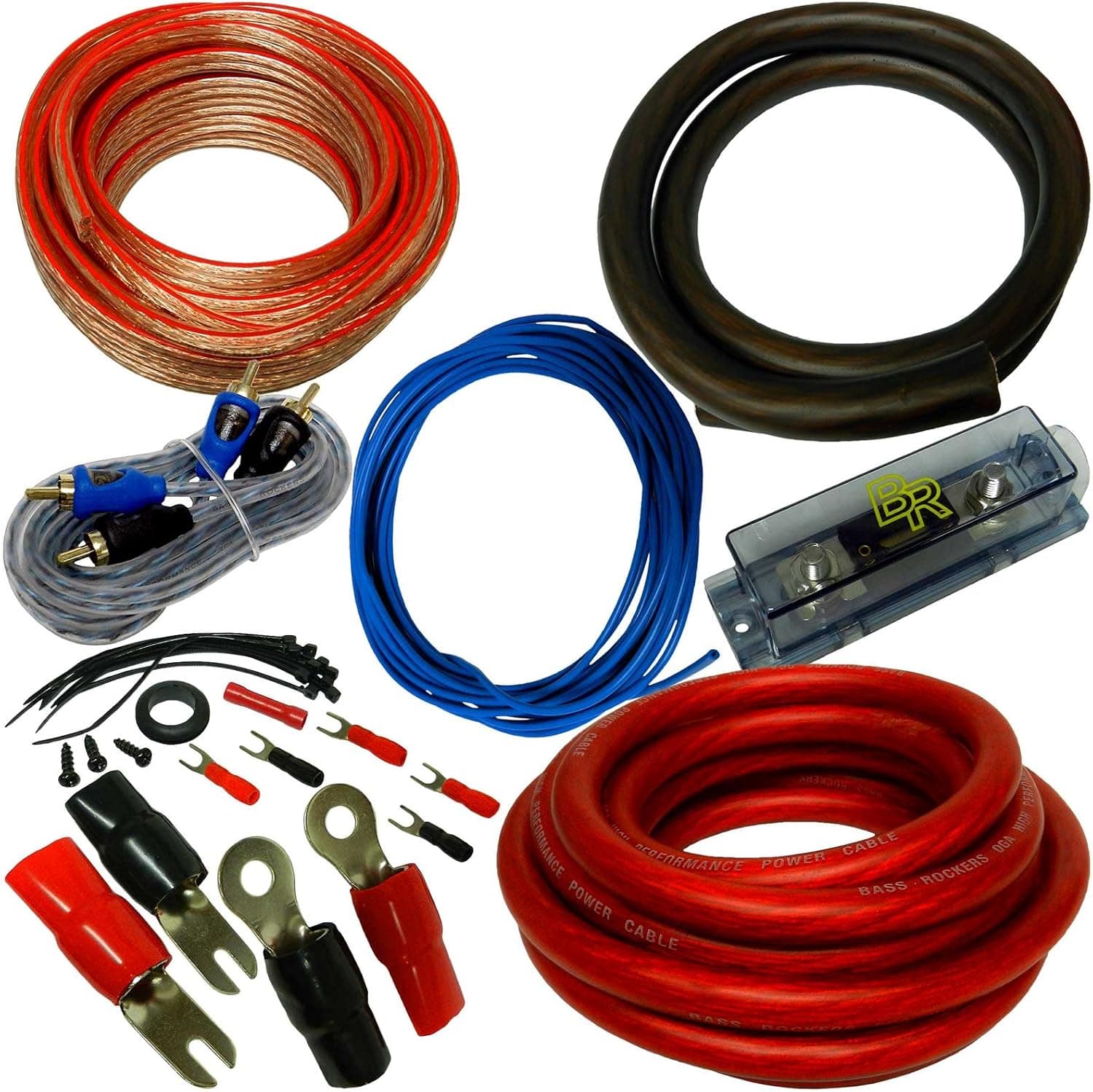 Bass Rockers 0 AWG 5000W Complete Amp Install Kit (RS-0)