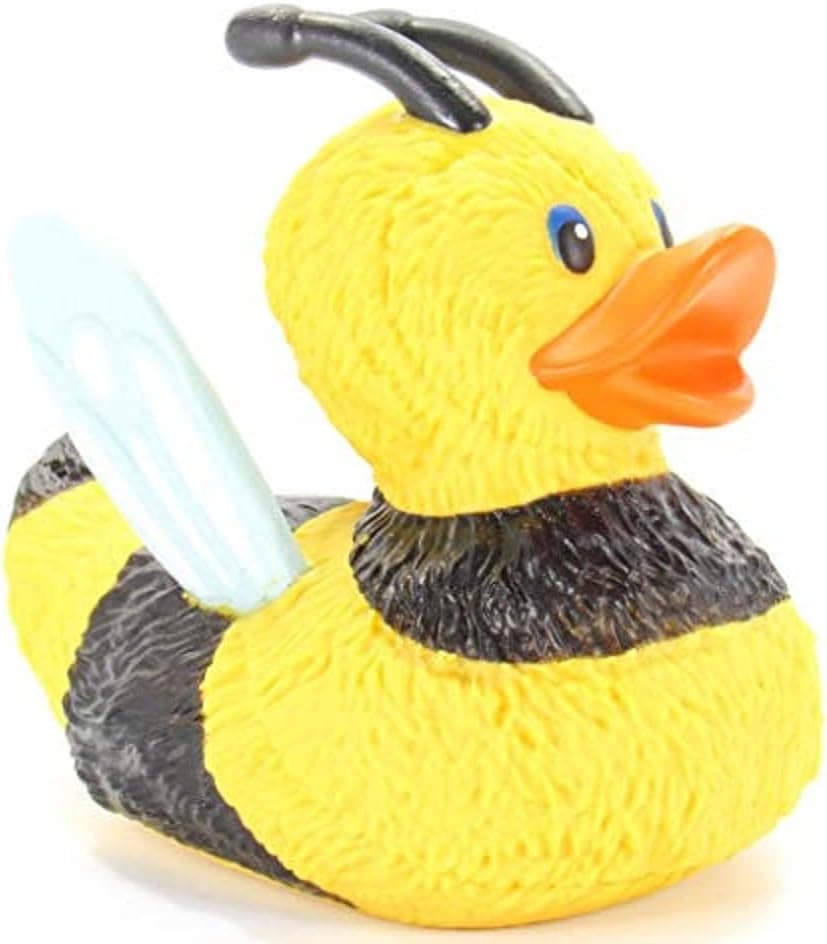 WILD REPUBLIC Rubber Duck, Bee, Gift for Kids, Great Gift for Kids and Adults, 4 inches