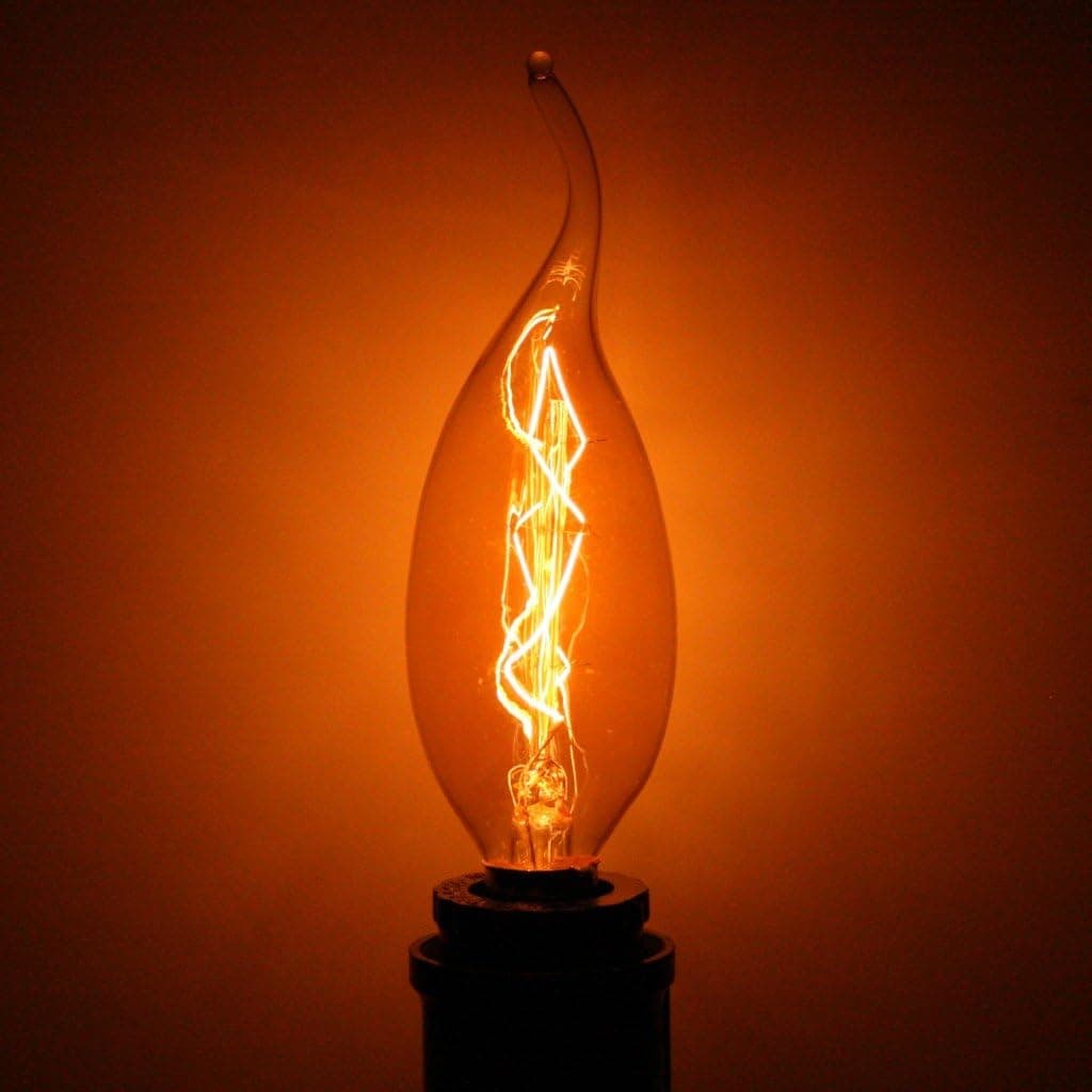 ADL 46044 - 20 watt 120 volt CA11 Extended Flame Tip Smoke Candelabra Screw Base (L4088 20W 120V SMOKE EXT TIP FLAME)