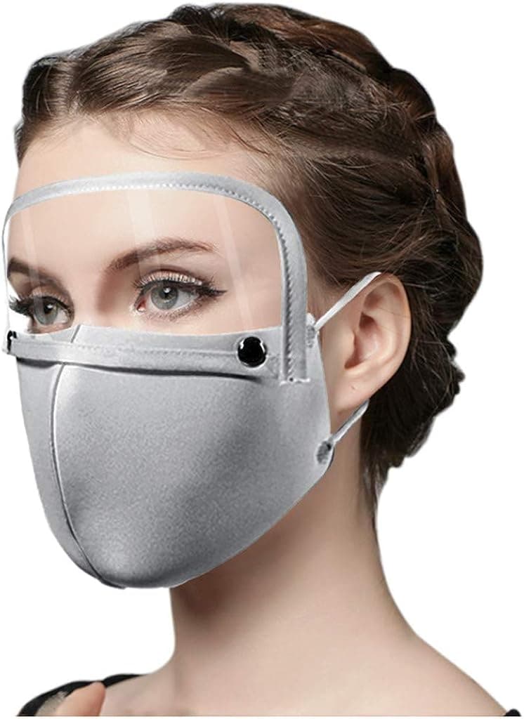 Fashion Reusable Face Bandanas with Detachable Eyes Shield and 10pcs Filters,Washable Face Cotton Fabric For Adult