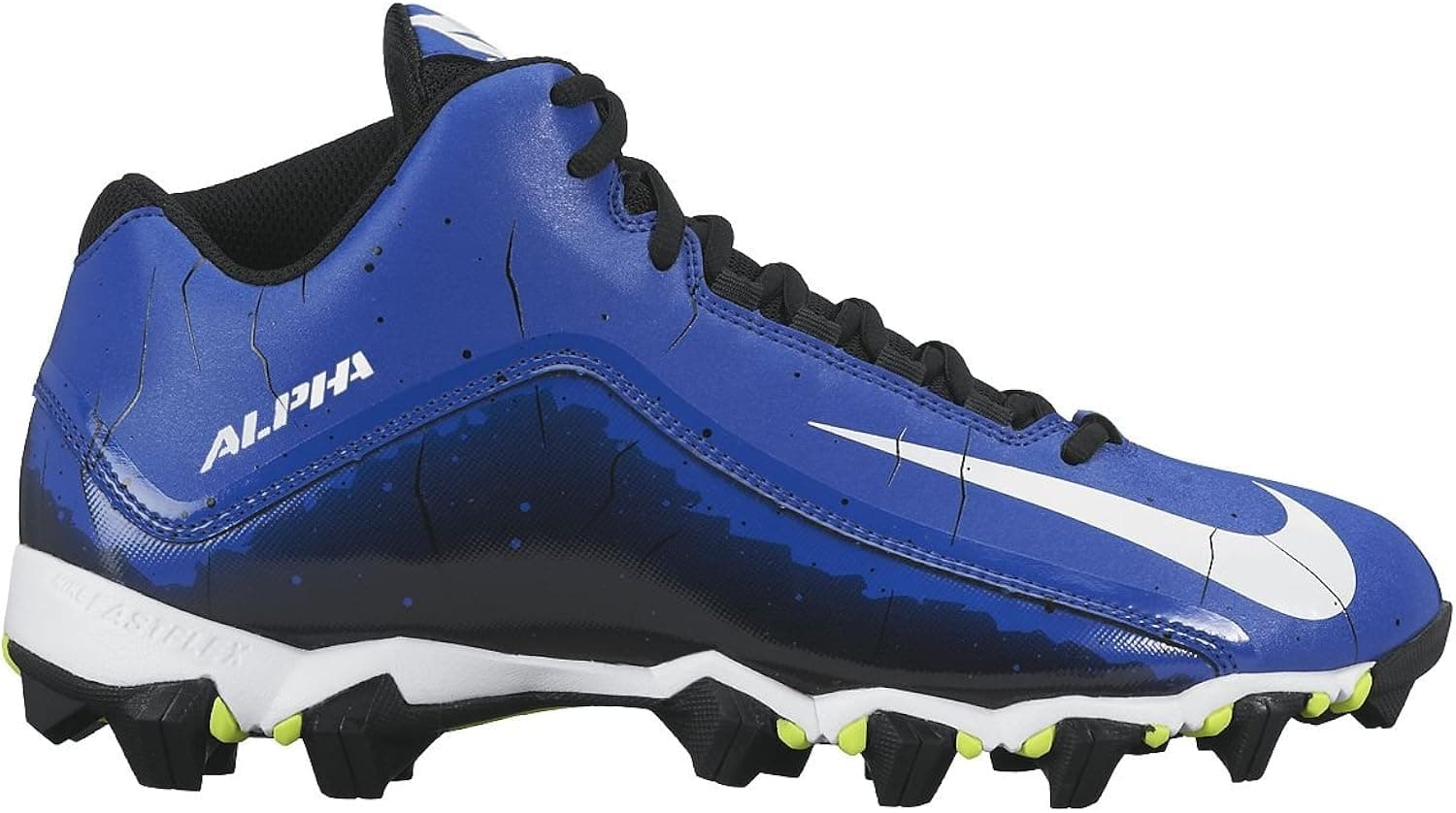 Nike New Alpha Shark 2 3/4 Football Cleats Royal/White/Black Size 14 M