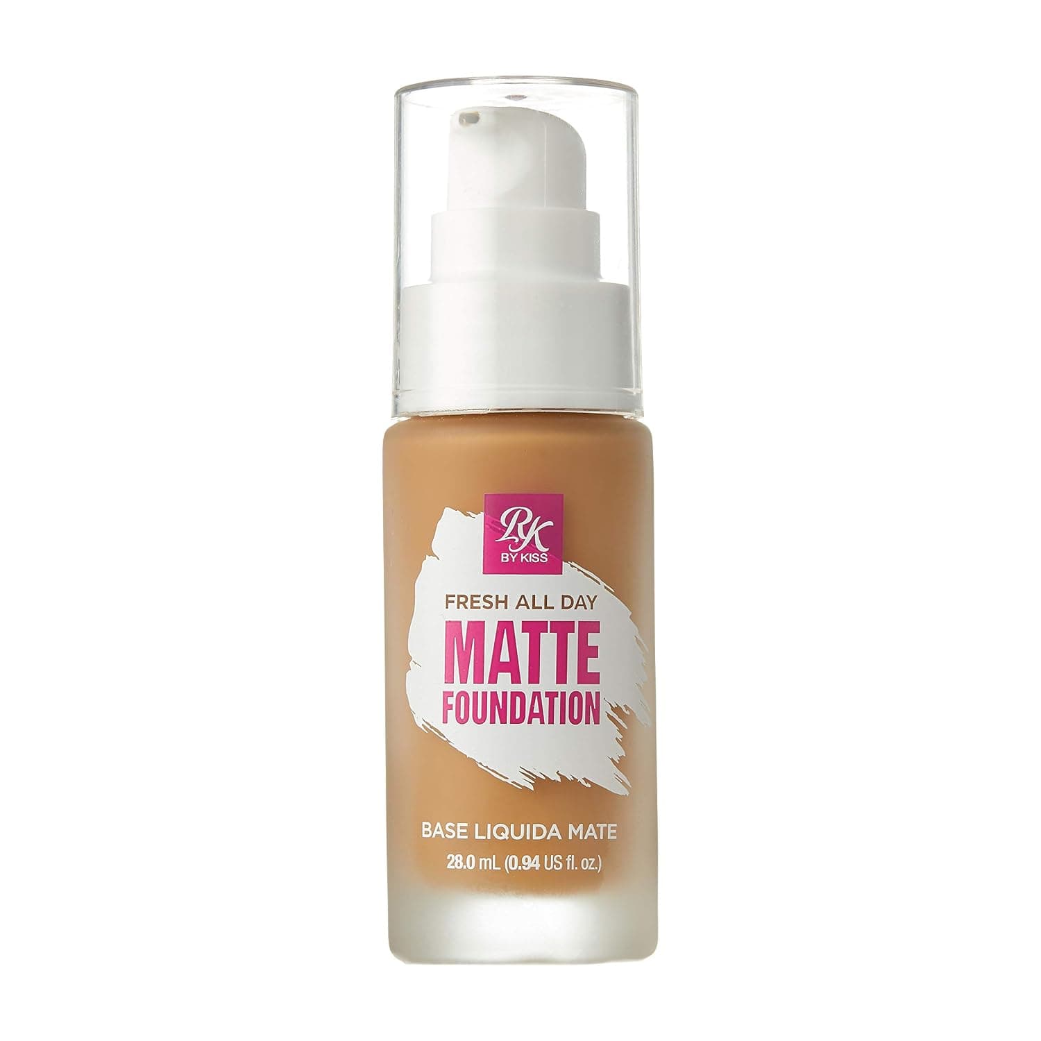Ruby Kisses Liquid Foundation Fresh All Day Longwear Matte Foundation, Makeup for Normal to Oily Skin, Medium to Full Coverage with Matte Finish 0.94 fl. oz. (Toffee)
