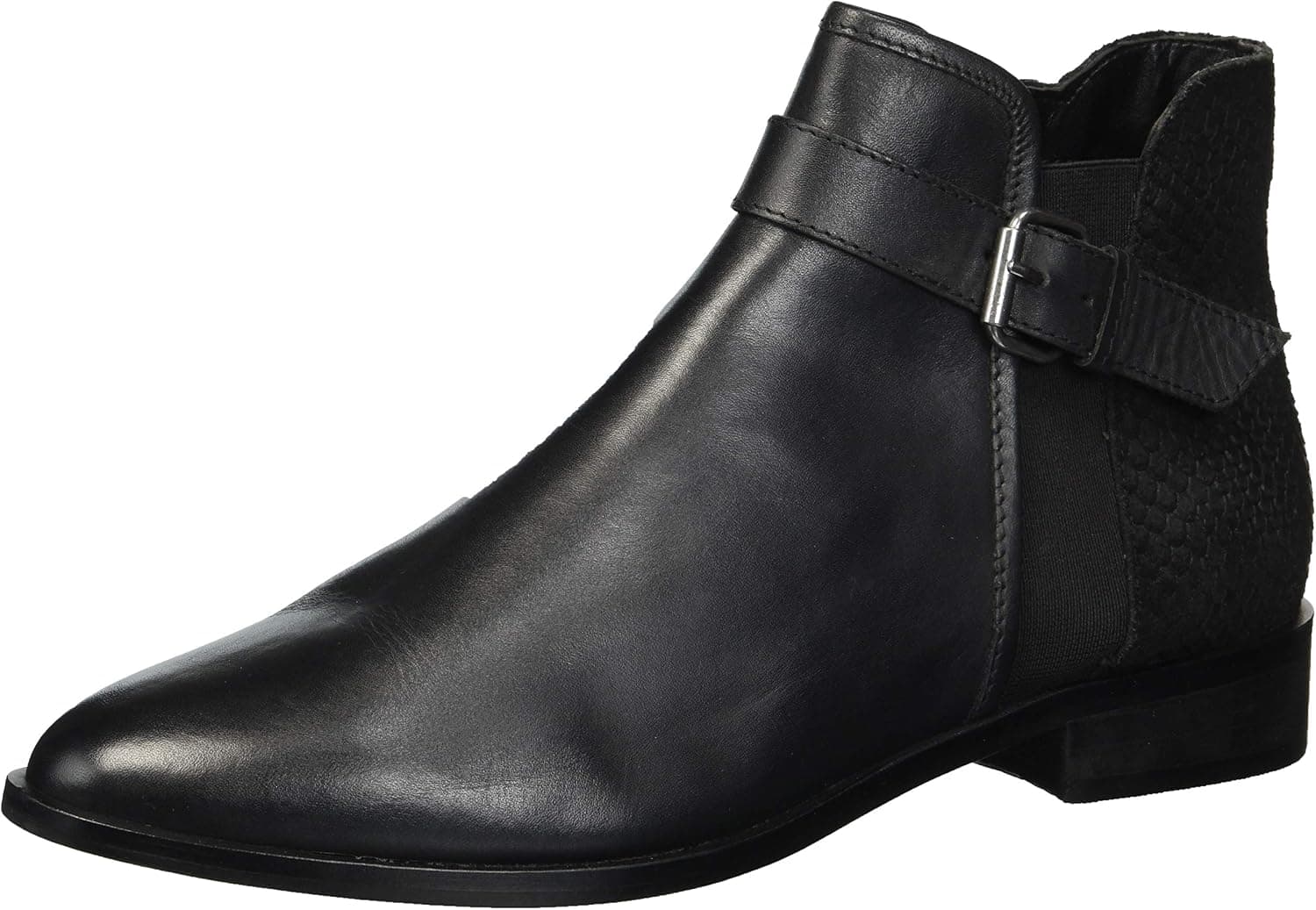 Kenneth Cole Reaction Women's Date 2 Nite Ankle Bootie Boot, Black Leather, 8 M US