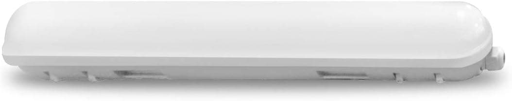 LLT 2Ft Vapor Proof LED Light Fixture 18W=50W Eqiuvalent 3500K (Warm White) - IP66 Wet Location Multiple Switch Waterproof Tight Shop Light 1350lm - 120V Commercial Warehouse, Car Wash, Garage