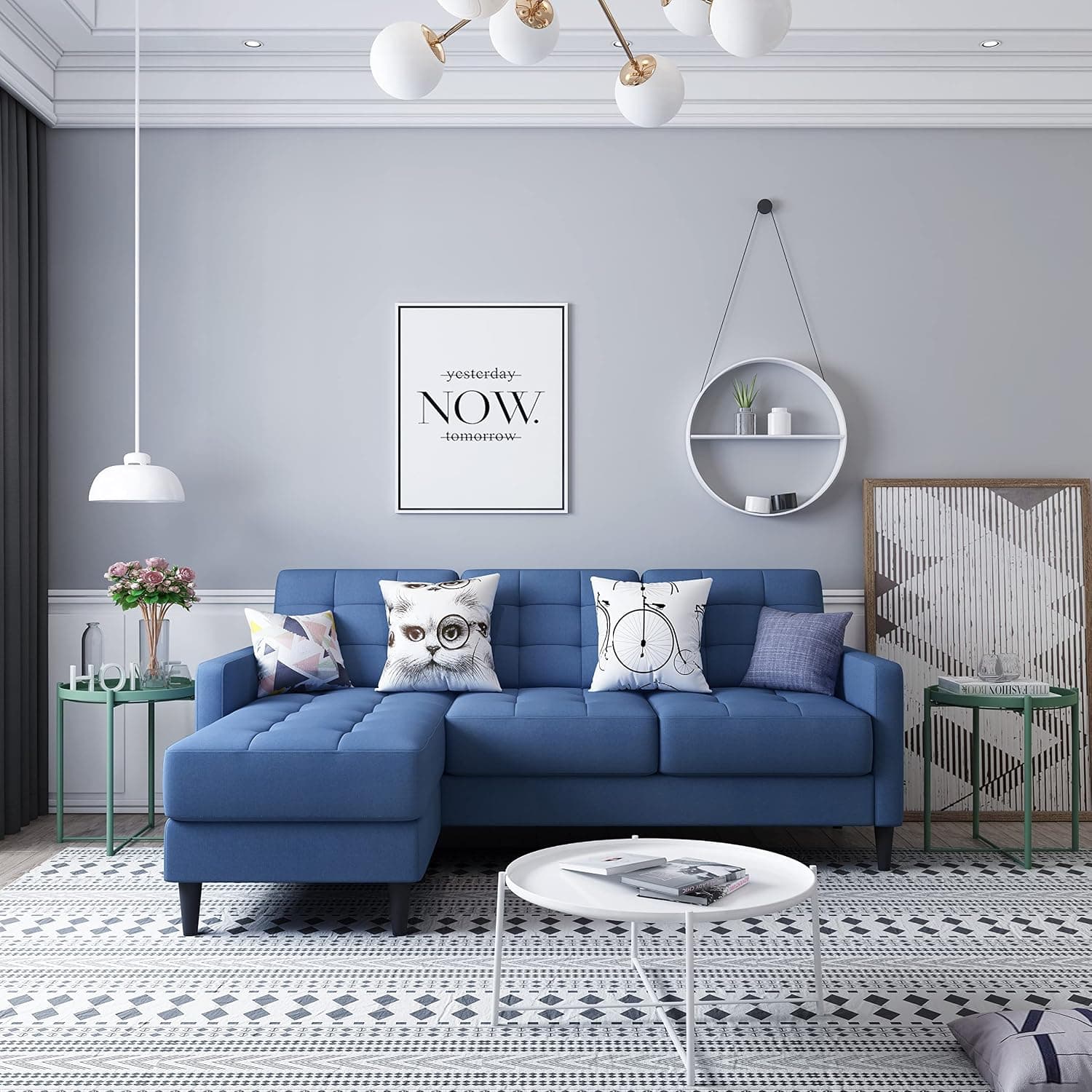 Gold Sparrow Ashland Sectional, Denim