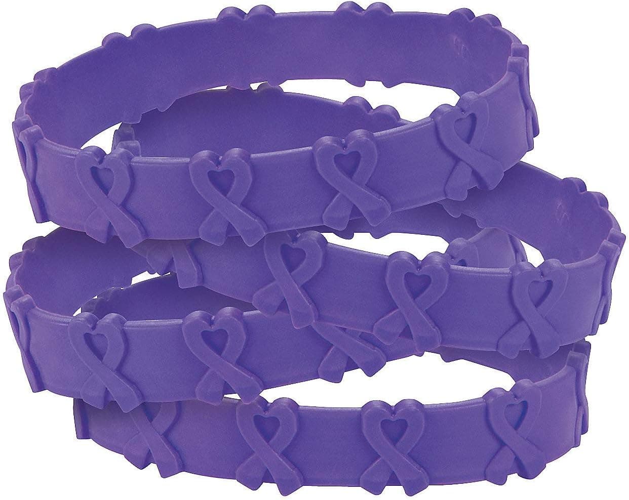 Purple Awareness Pop-Out Bracelets (24 pieces)
