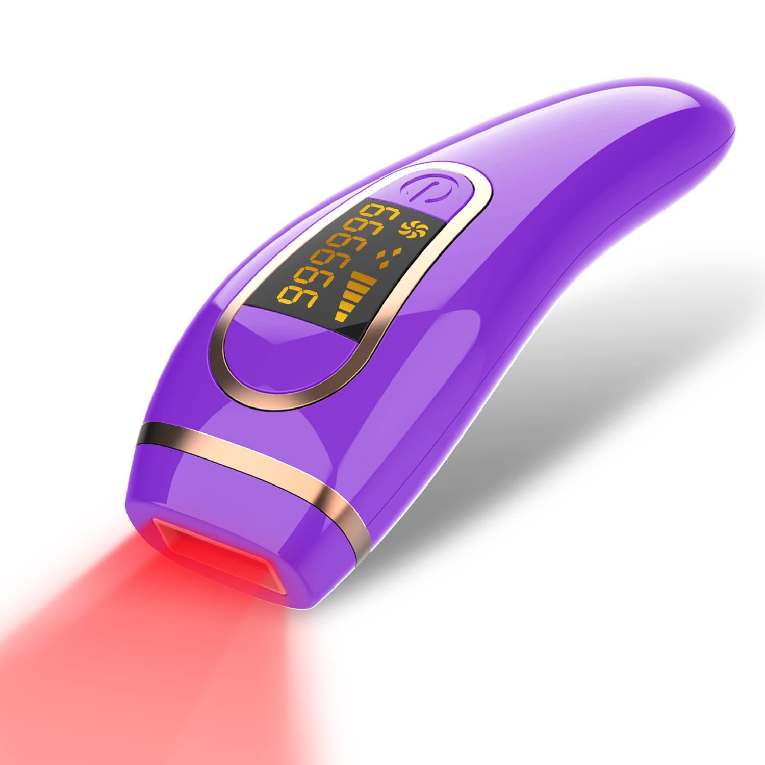 Gamiso IPL Hair Removal for Women and Men - At-Home Permanent Hair Remover Device Painless on Legs Arms Bikini line Facial Chin Armpits Back, Unlimited 999,999 Flashes, Purple