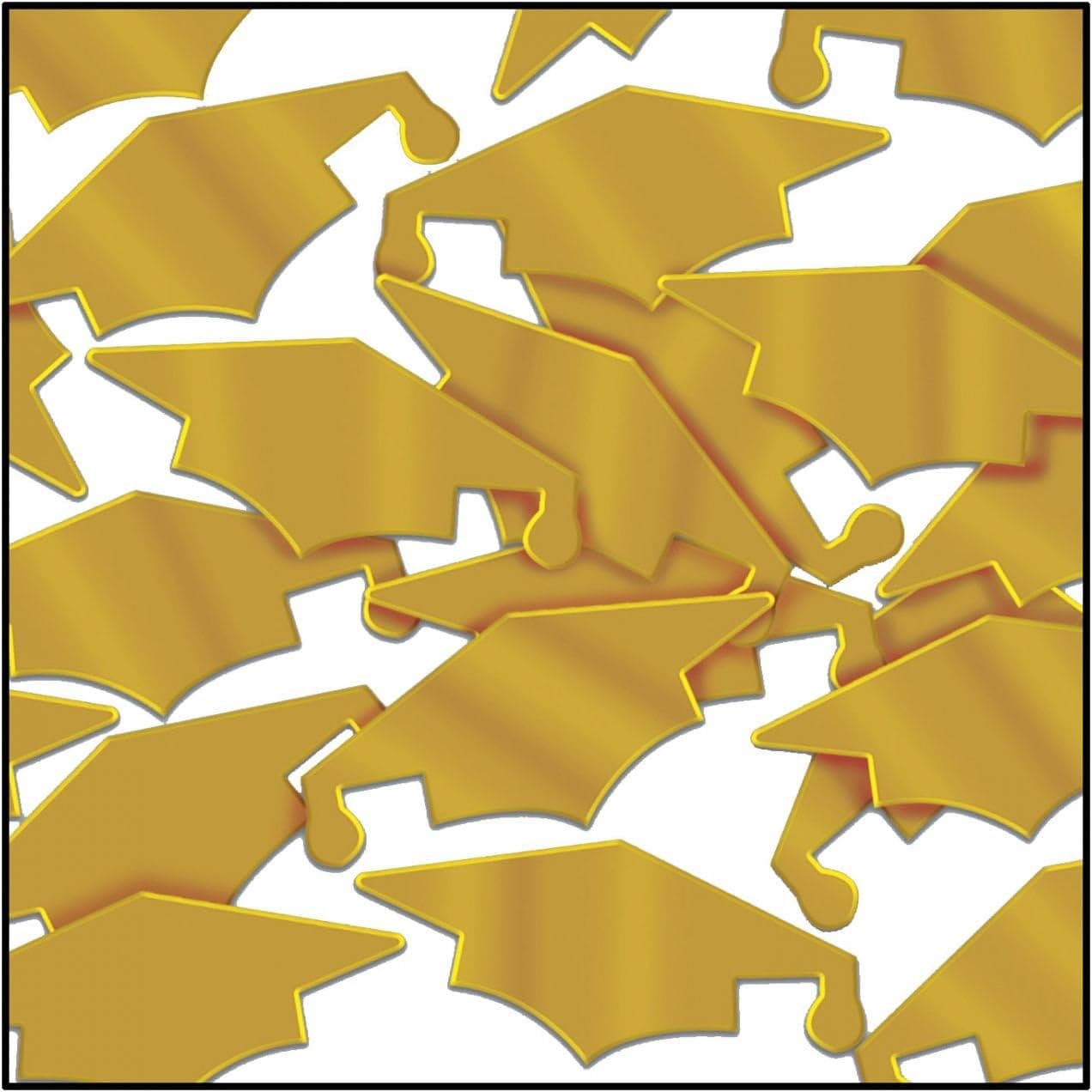 Fanci-Fetti Graduate Caps (gold) Party Accessory  (1 count) (1 Oz/Pkg)