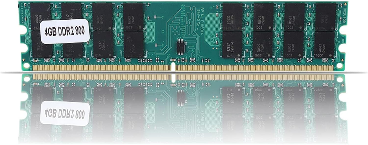 Ciglow DDR2 RAM Module, 4GB 800MHz 240 Pin DDR2 Memory Module Fast Data Transmission RAM DDR2 Module Desktop Memory RAM Module for AMD System.
