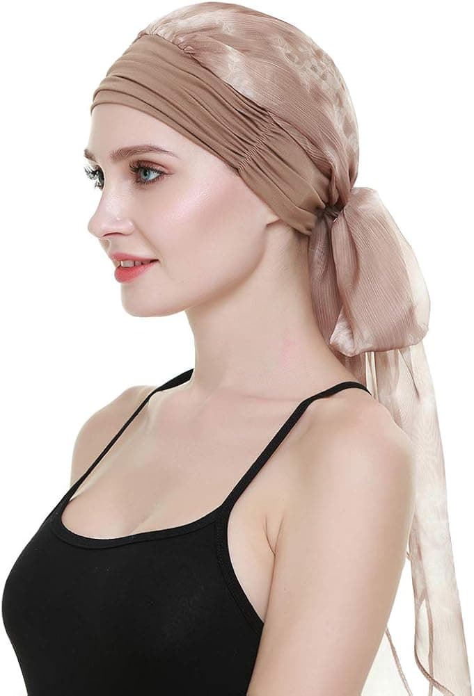 Chemo Headwear Turbans for Women Long Hair Head Scarf Headwraps Cancer Hats