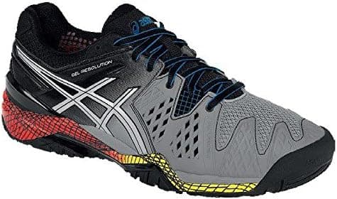 ASICS Men's Gel Resolution 6 Tennis Shoes Smoke/Silver/Black (12)