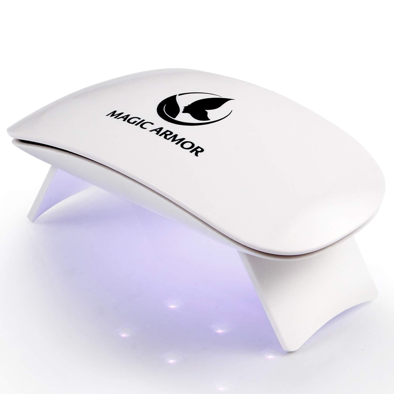 6W LED Nail Dryer Curing Lamp,60S Timer USB Portable for Gel Nails Based Polishes Portable Nail Dryer Mouse Shape Pocket Size (white)