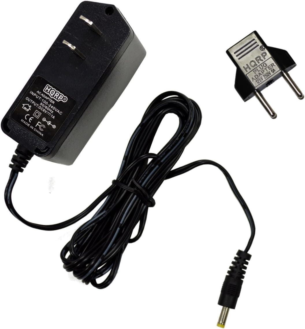 HQRP AC Adapter Compatible with Omron ADPTW5 Replacement Power Cord Blood Pressure Monitor Plus HQRP Euro Plug Adapter