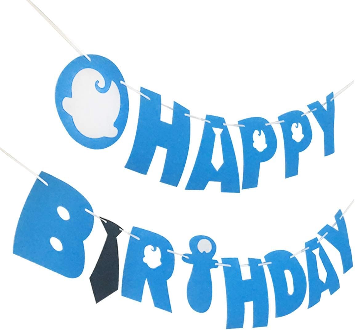 Nice Orange Birthday Party Banner For Boss Baby,Boys and girls birthday party decorations blue
