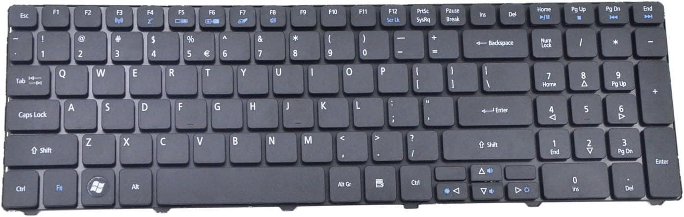 Eathtek Replacement Keyboard for Acer Aspire 5810 5536 5551 5552 7735 5740 5336 7551 5741 5738 5738Z 5738G 5738ZG Series Black US Layout
