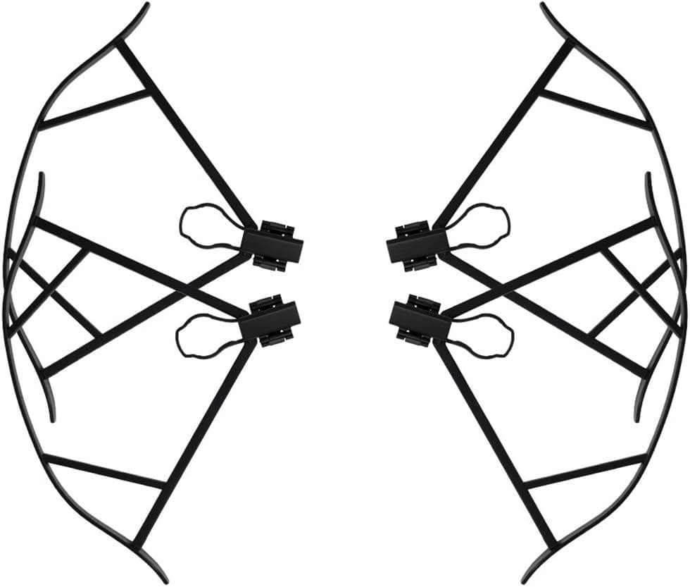 Mavic PRO & Platinum Quick Clip Propeller Guards Only Prop Guards That Works with Mavic Obstacle Avoidance Sensors Carbon Fiber Protection Works Drone Quadcopter VPS Free (Black)