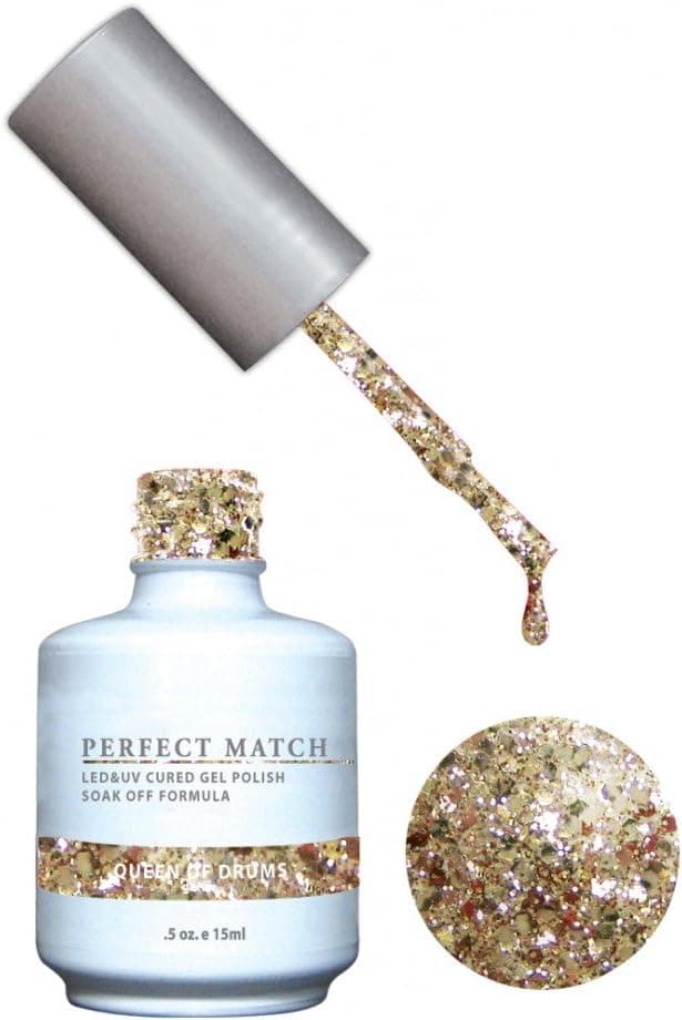 LeChat Perfect Match Gel Polish + Nail Lacquer - Glitters (#89 - Queen of Drums)