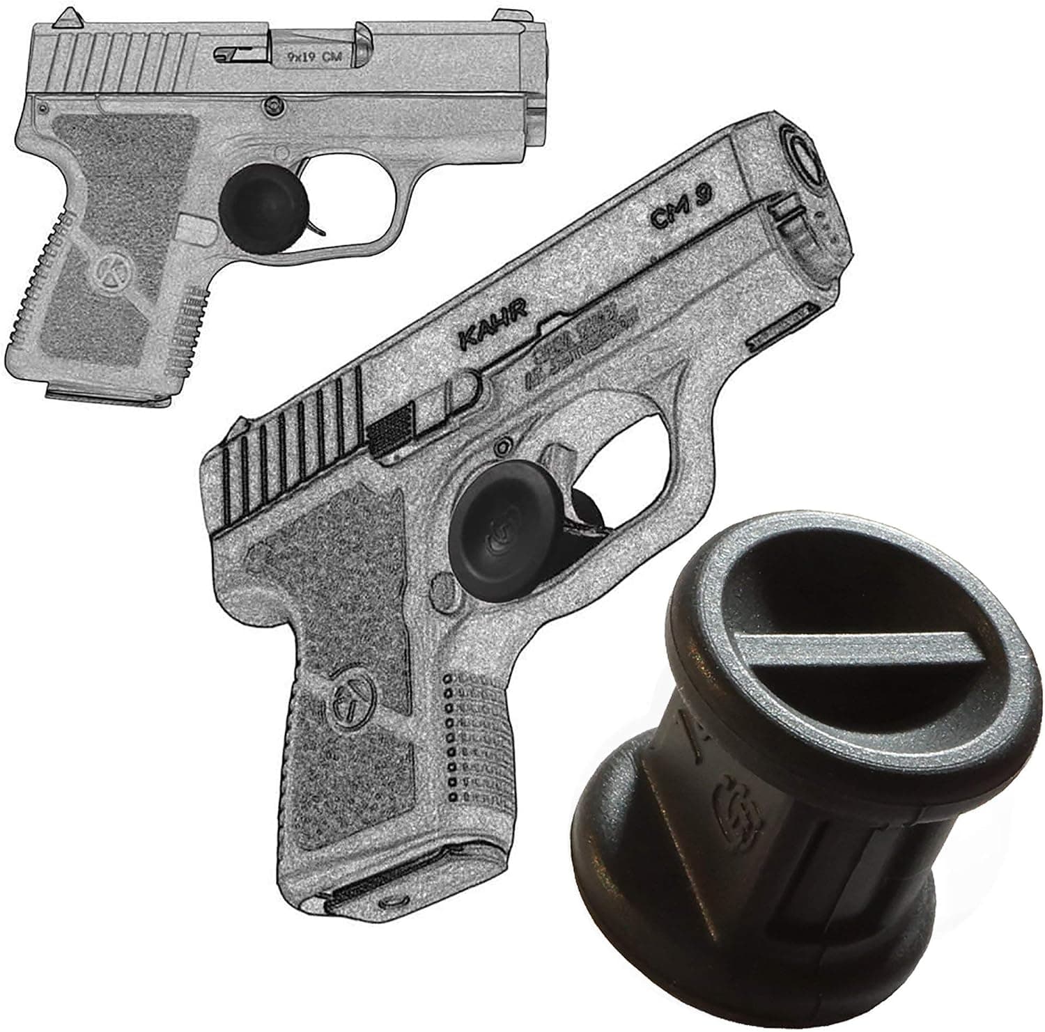 Garrison Grip ONE Black Micro Trigger Stop Holster for Kahr CM9 Sub Compact s18