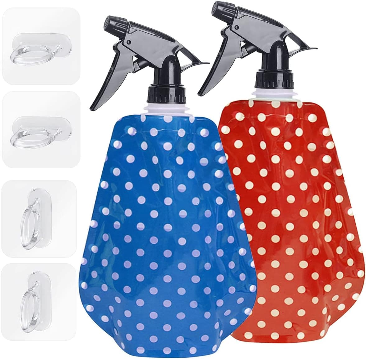 EcoDauer Spray Bottle Holder Set Cleaning supplies organizer Organize with Spray Bottle bag (red +black)