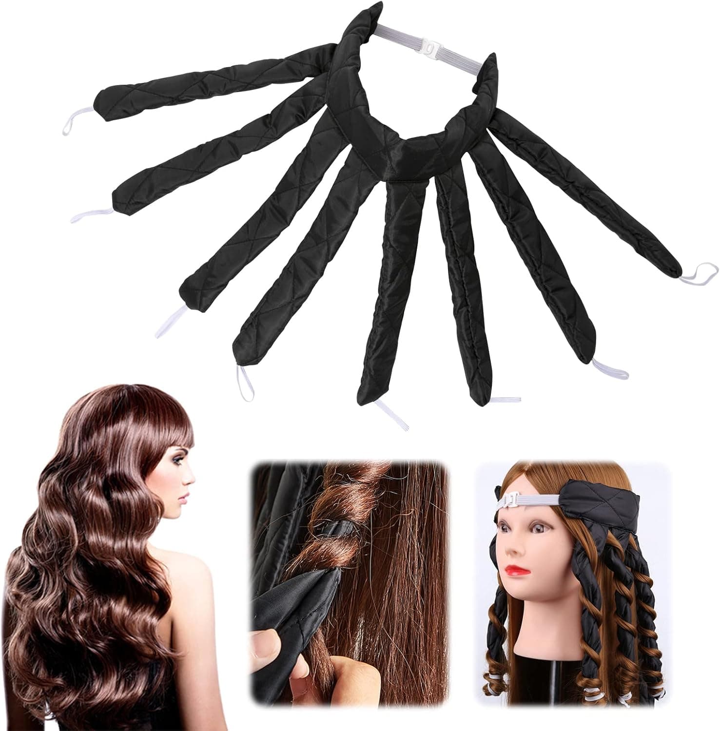 Octopus Curler Headband, New Women Curling Rod Headband, Heatless Soft Curling Rods Headband with Octopus Design for Medium