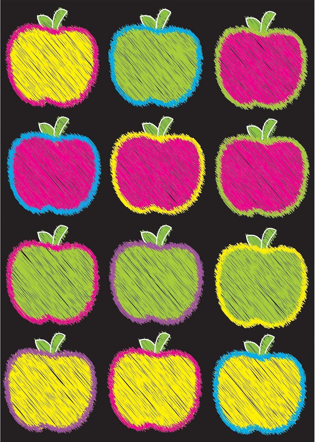 Ashley 10085 Scribble Apples Magnets Multi