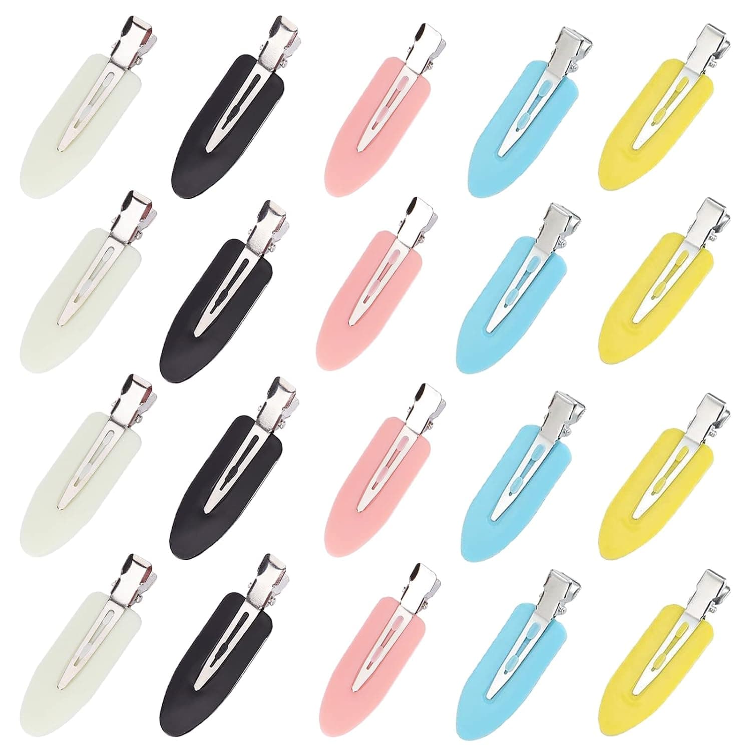 20 pieces No Bend Hair Clips No Crease Hair Clip for styling sectioning Duck Bill Curl Pin Clips for Makeup Salon Hairstyle Hairdressing Bangs Waves Application