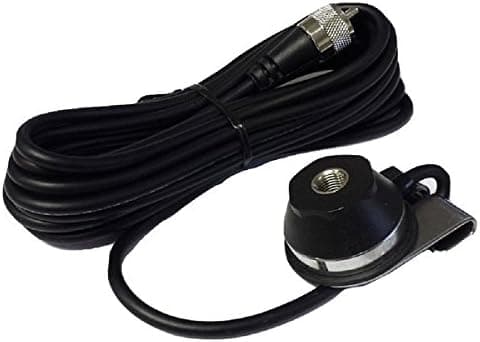 Trunk Lip CB Antenna Mount 3/8-24 NO Holes & 17FT RG58 Coax Cable Assembly