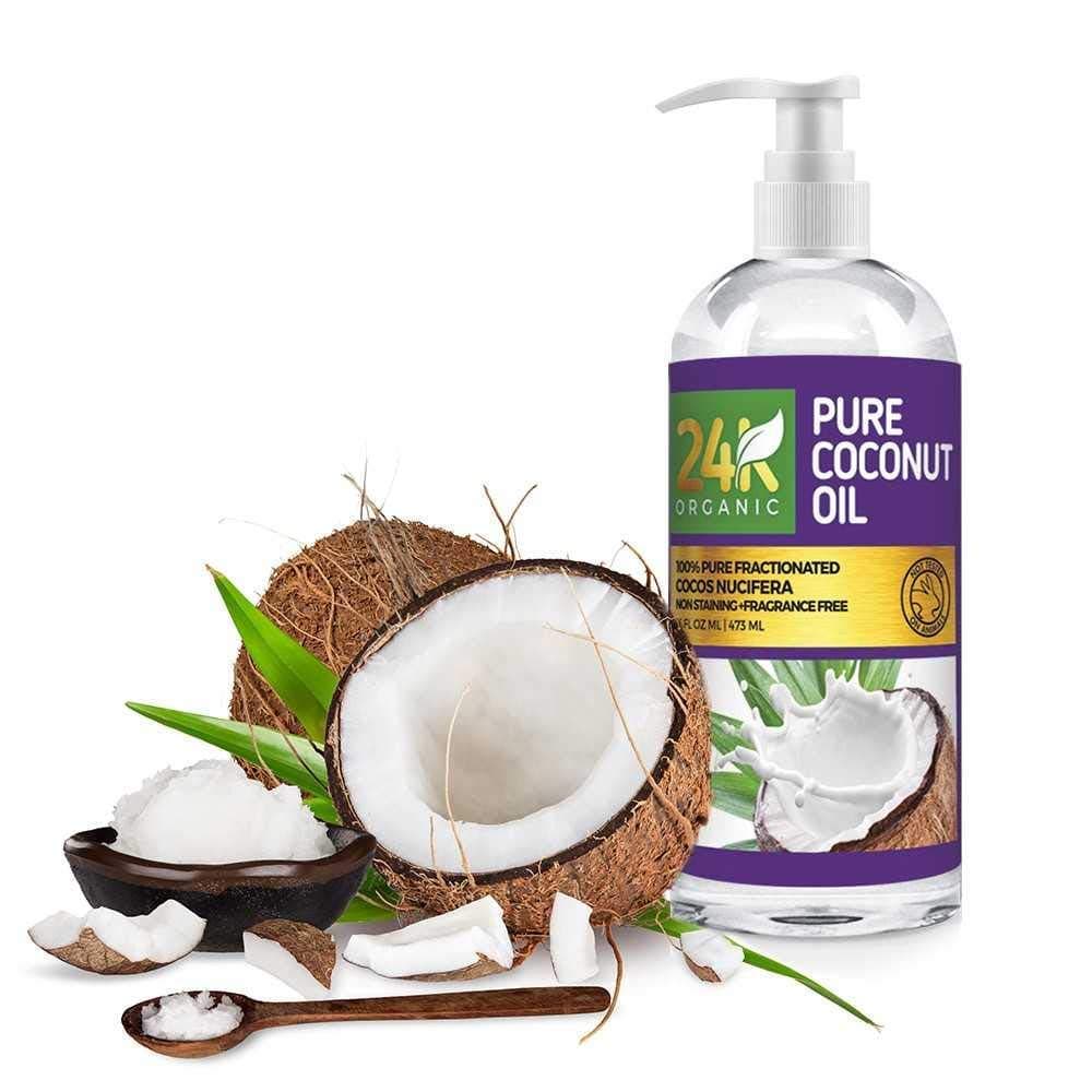 24K Organics 100% Pure Fractionated Avocado Oil - Uses Include Skin And Hair Care, Massage Oil Aromatherapy, Essential Oil Carrier, Body Moisturizer & Softener 16 Fl. Oz.