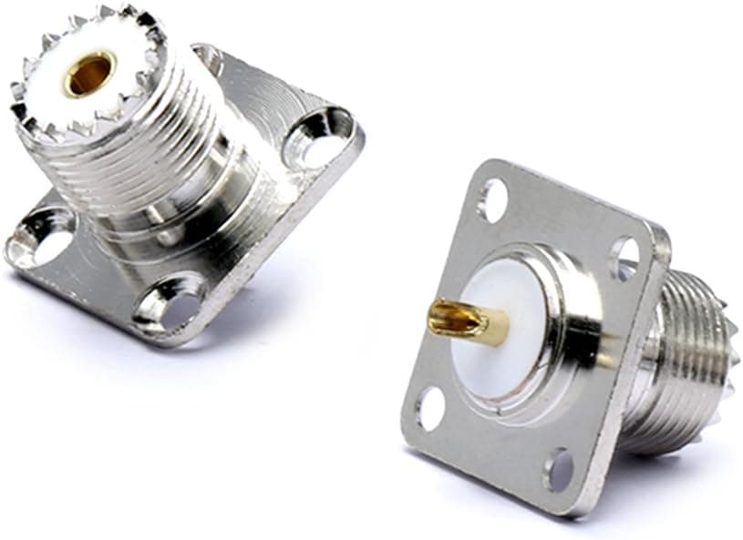 MWRF Source 2 PCs SO239 (PL259 Female) Chassis Mount Connector