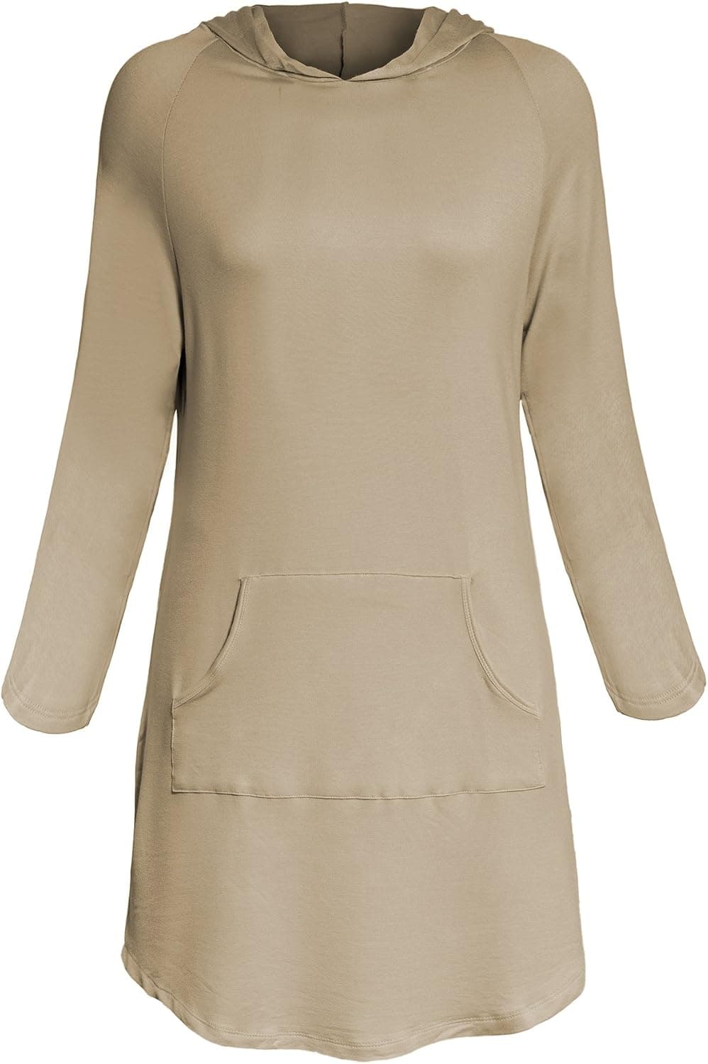 HOT FROM HOLLYWOOD Women's Long Sleeve Plus Size Tunic with Hood