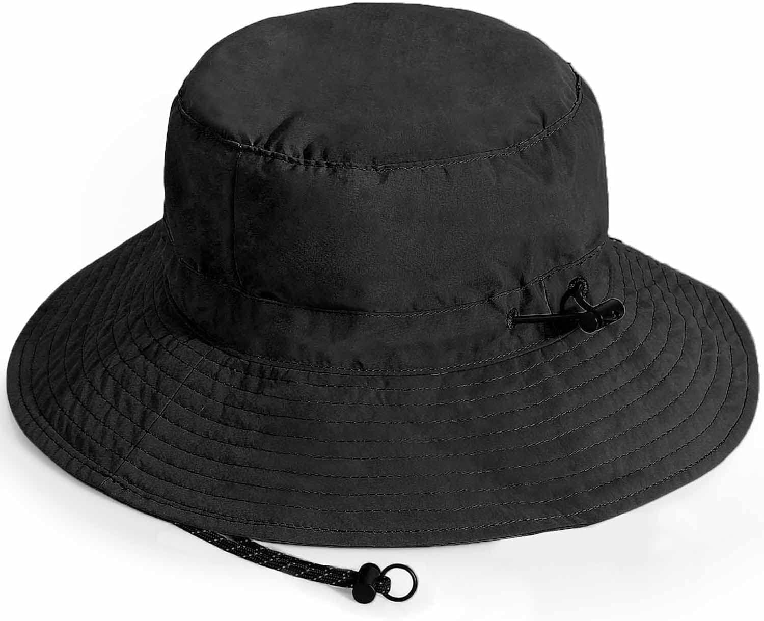 DOXHAUS Mens Women Bucket Hat with Strings - Foldable Quick Dry Sun Protection Hat Fishing Hat Beach Boonie Hat Safari Hat
