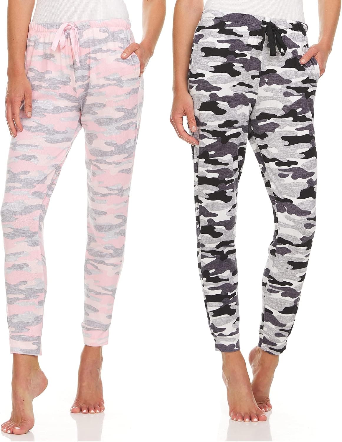 Rene Rofe 2 Pack: Lounge Sleep Joggers for Women, Summer Pajama Pants