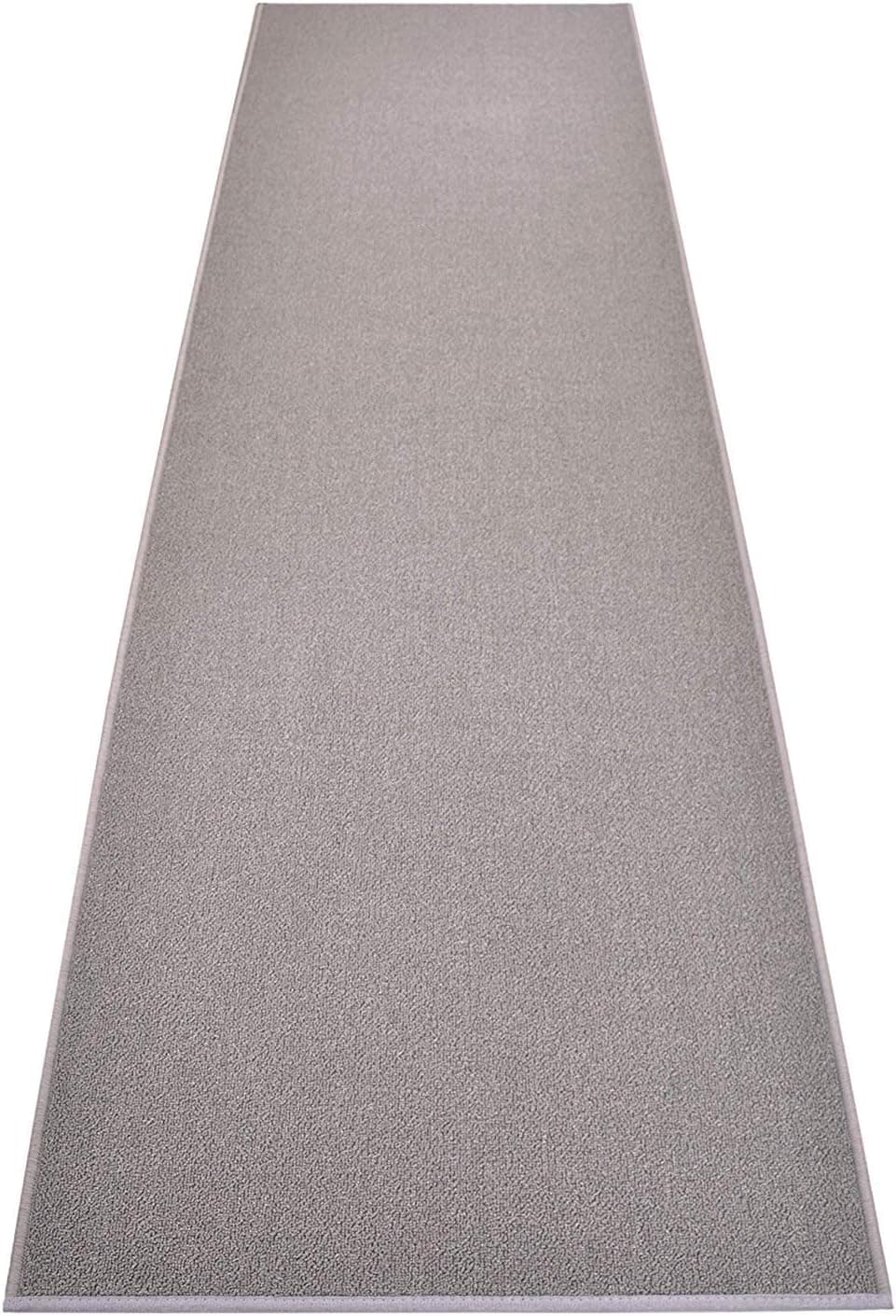 Custom Size Solid Grey Roll Runner 26 in Wide x Your Length Choice Slip Resistant Rubber Back Area Rugs and Runners (Grey, 6 ft x 26 in)
