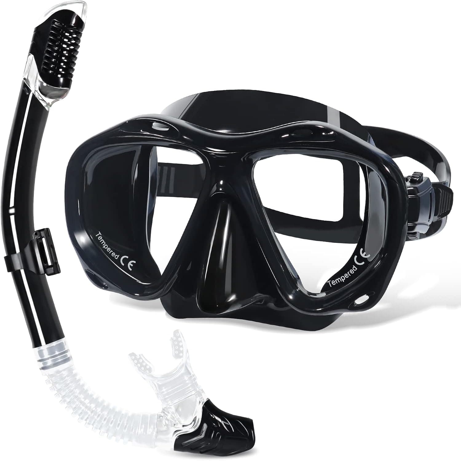 Freela Snorkeling Gear for Youth, Snorkeling Set with Snorkel Mask and Dry Snorkel, Comfort No Leaking Panoramic HD View, Scuba Mask and Snorkel Set for Youth Teens Junior Diving, Lap Swimming, Pool