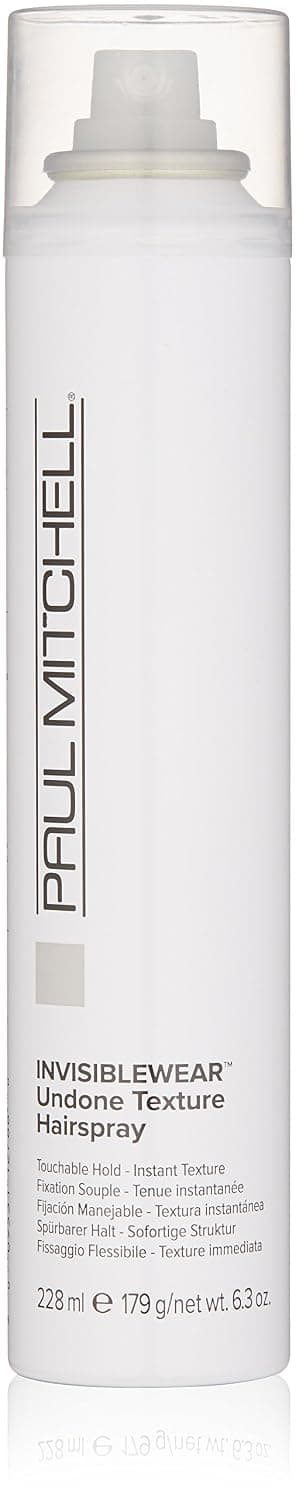 Paul Mitchell Invisiblewear Undone Texture Hairspray, Instant Texture, Natural Volume, For Fine Hair 6.3 Fl Oz (Pack of 1)