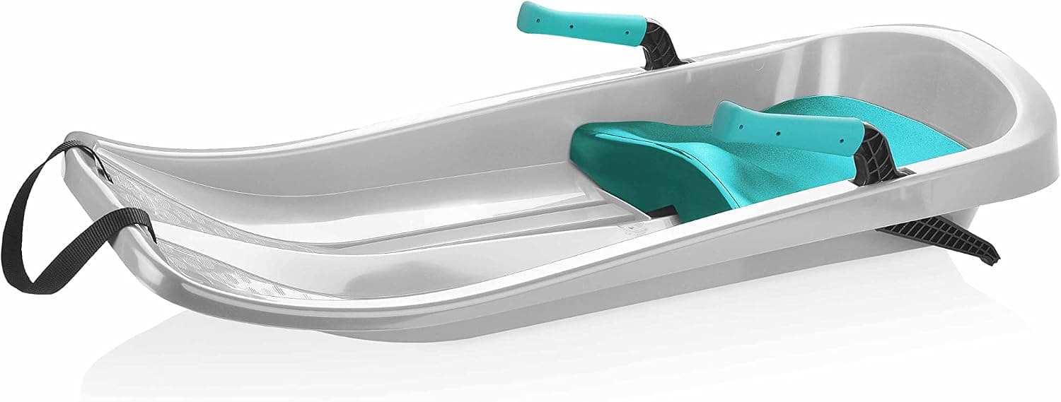 Gizmo Riders Tron Bobsled for Kids, Snow Sled with Brakes for Ages 3 and Up, Weight Capacity 120 lbs