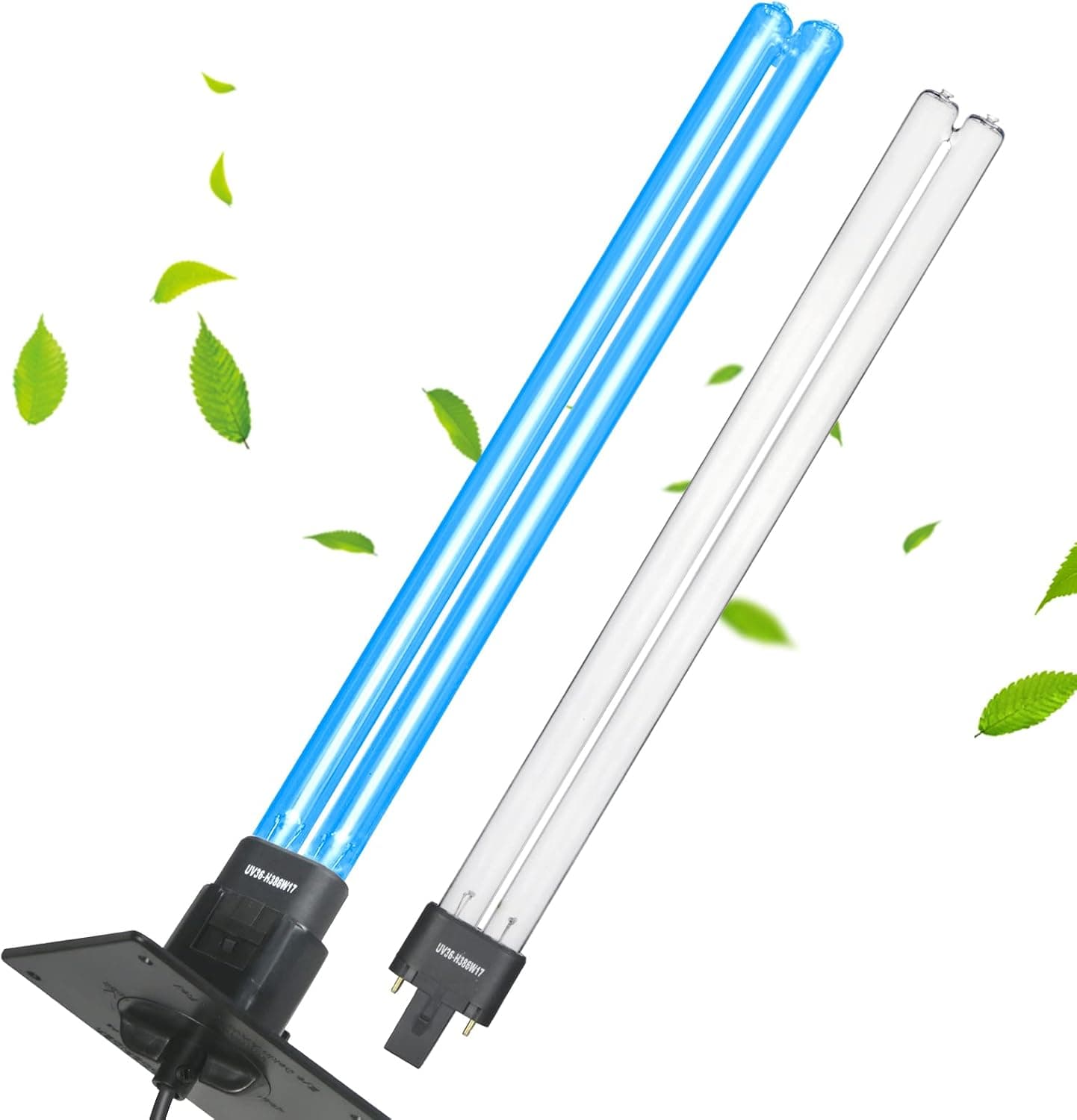 COOSPIDER HVAC UV Light Sanitizer, Air Purifier for Whole House, UVC Light in Duct for AC Duct, Germicidal Lamp with 1 Spare Bulb, 253.7nm Wavelength Ozone Free 110V (CTUV-D36)
