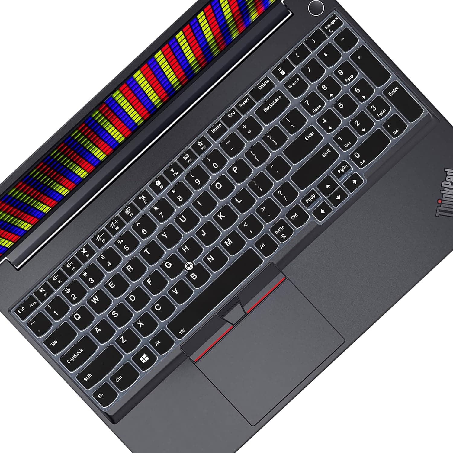 Keyboard Cover for Lenovo Thinkpad E15 Gen 4 3 2 1, L15 Gen 3 2 1, T15 Gen 2, P15S P52 P52S P72 P53 P73 P15v Gen 3 2 1, Thinkpad T590 E580 E590 E595 T570 T580 Keyboard Skin Protector - Black