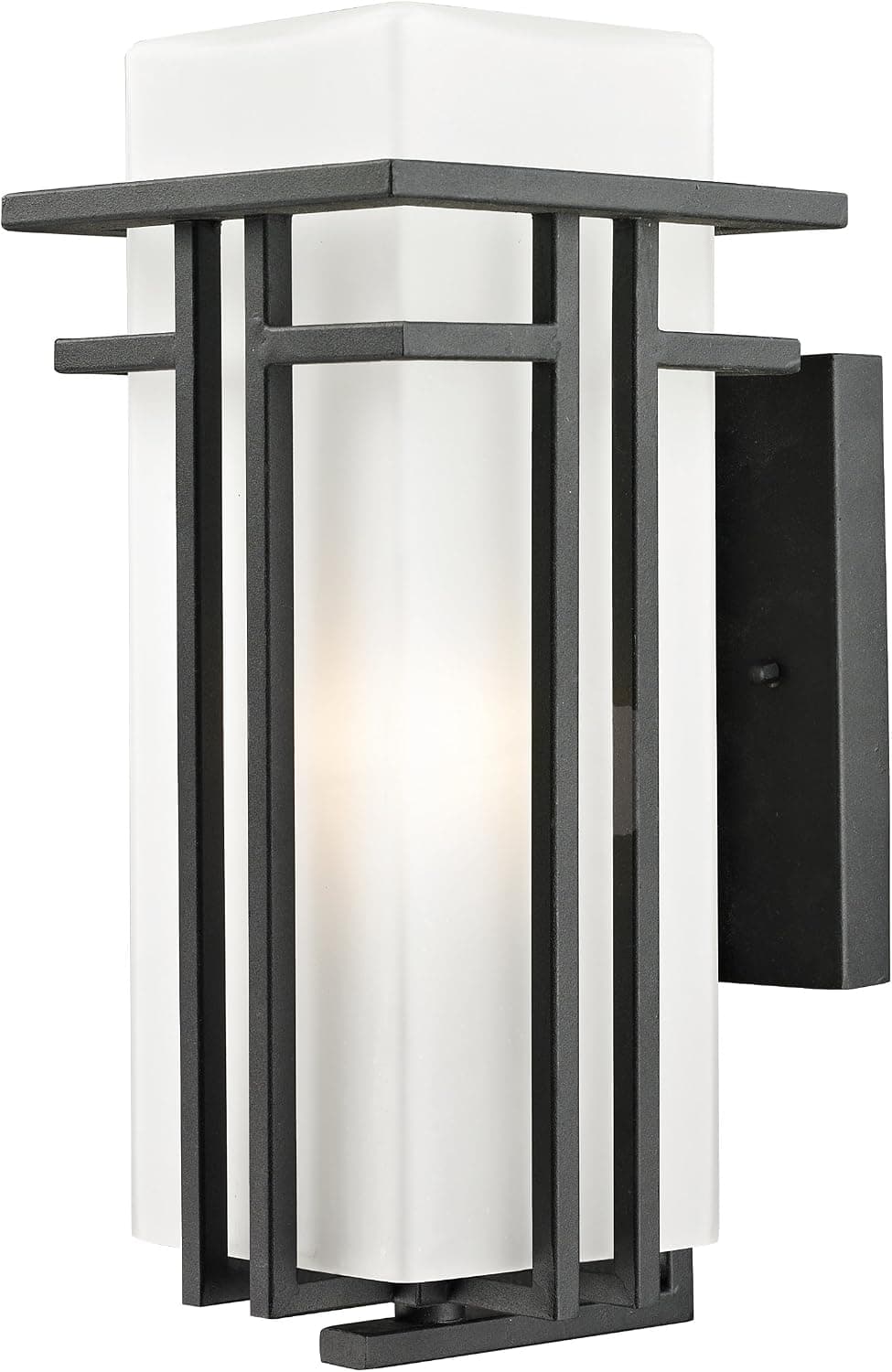 Z-Lite 549M-BK Outdoor Wall Light, Matte Opal