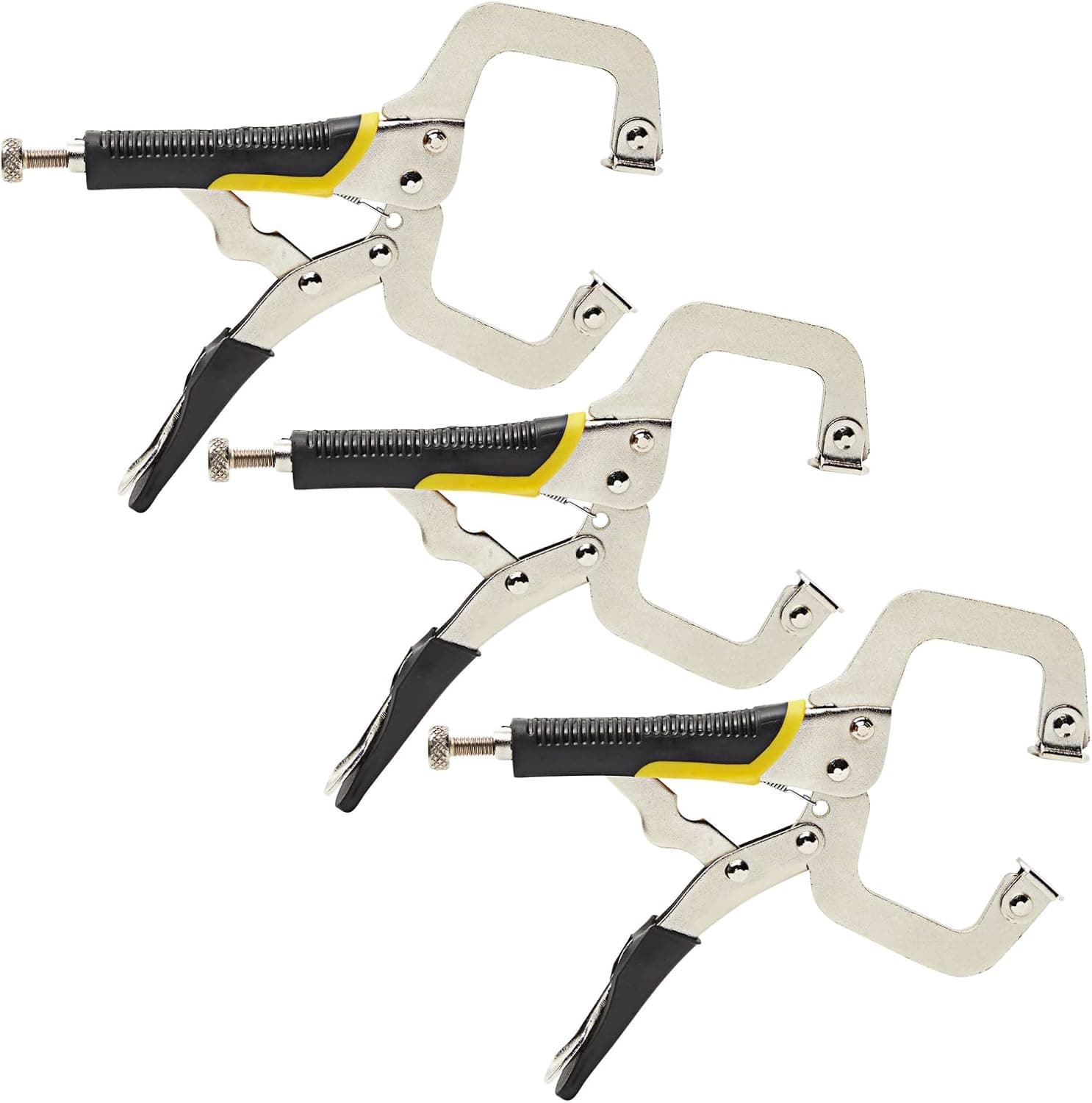 6 Inch Heavy Duty Locking C Clamps for Woodworking, Welding, Automotive, Carpentry Building (3 Pack)
