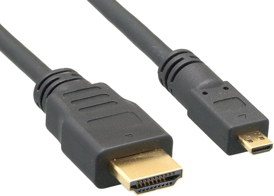 Cablelera Micro HDMI to HDMI 34AWG 15' Black Color (ZC95B1MM-15)