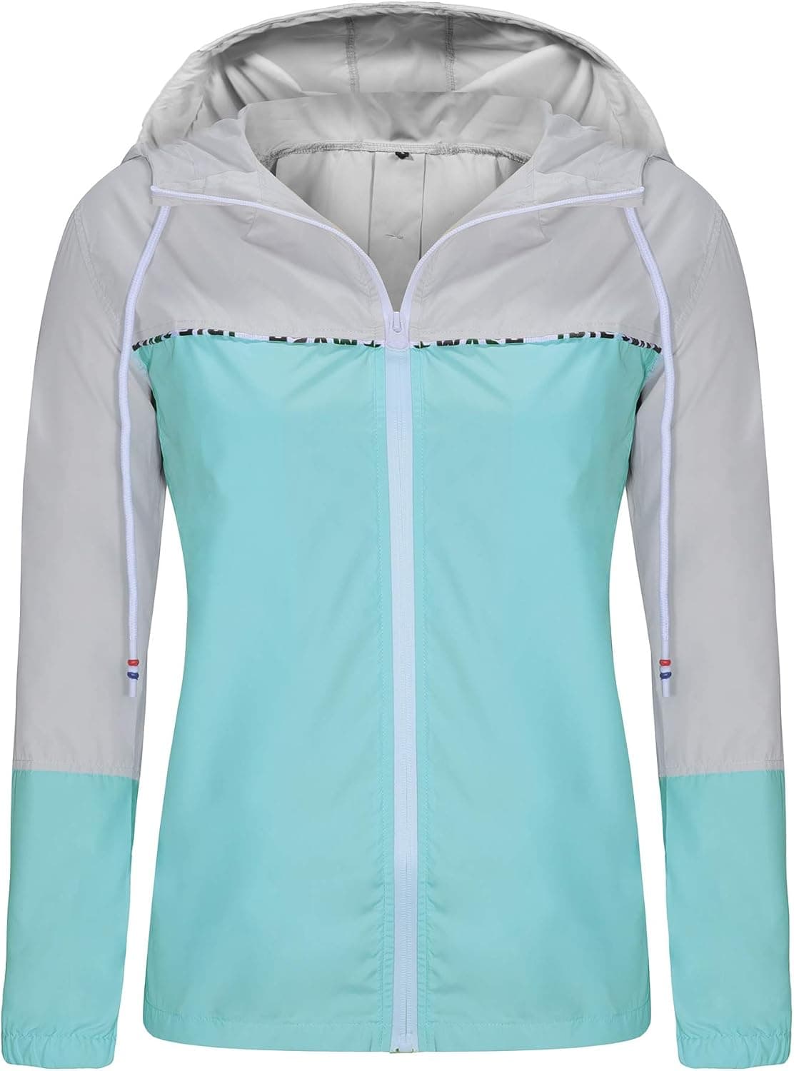 UUANG Women's Lightweight Packable Rain Jacket Hooded Waterproof Windbreaker